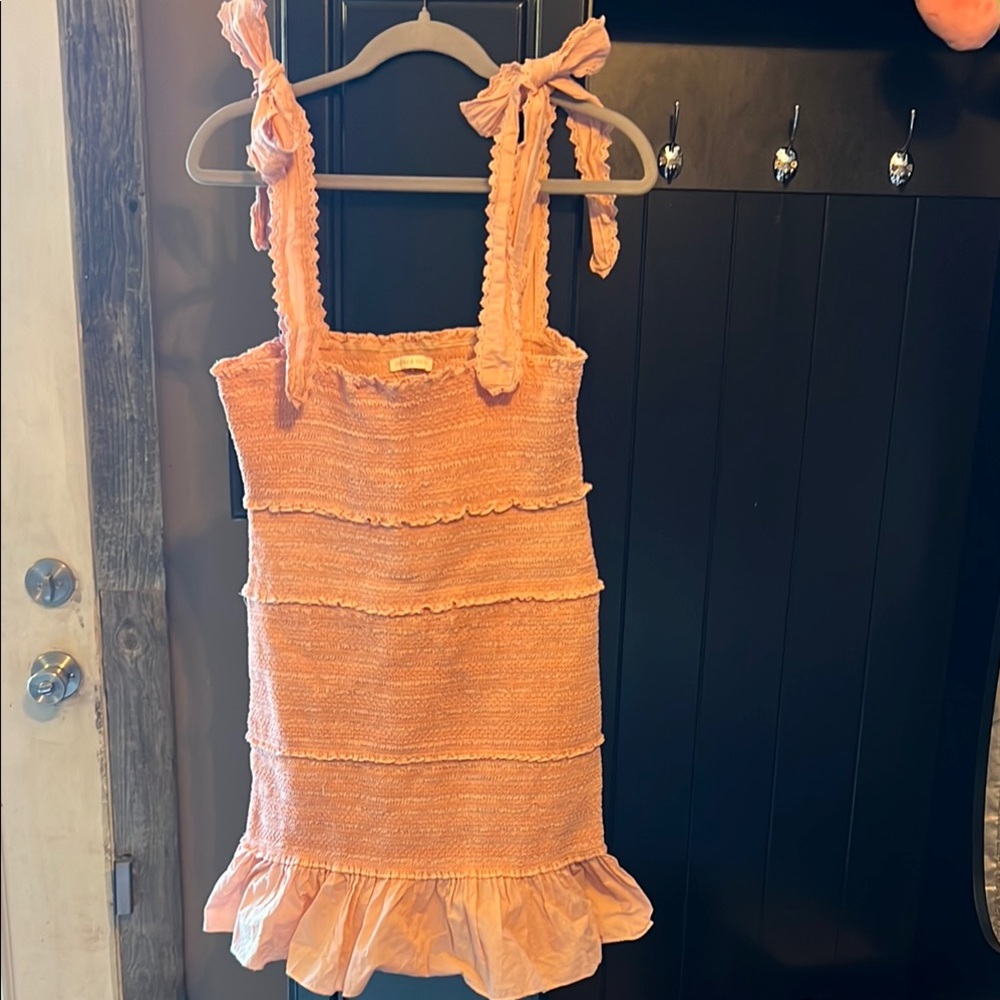 Pink Ruffled Sleeveless Dress